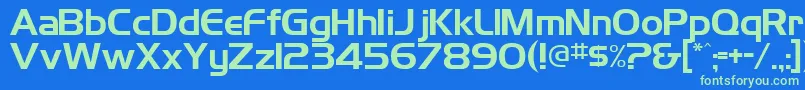 TrekDs9CreditsText Font – Green Fonts on Blue Background