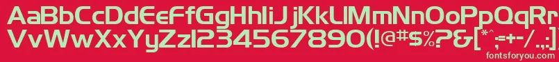 TrekDs9CreditsText Font – Green Fonts on Red Background