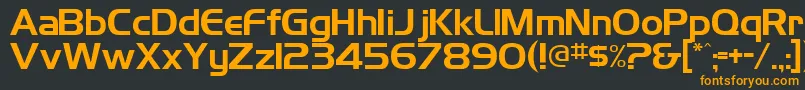 TrekDs9CreditsText Font – Orange Fonts on Black Background