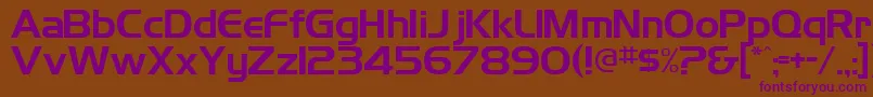 TrekDs9CreditsText Font – Purple Fonts on Brown Background