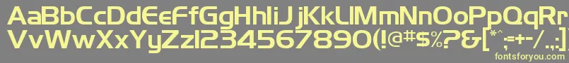 TrekDs9CreditsText Font – Yellow Fonts on Gray Background