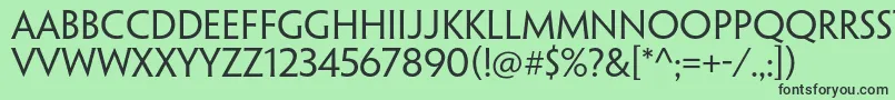 フォントPenumbraflarestdRegular – 緑の背景に黒い文字