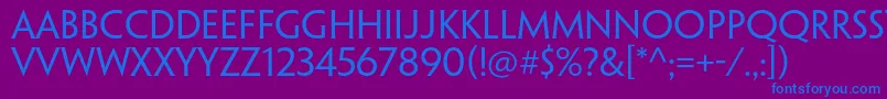 PenumbraflarestdRegular Font – Blue Fonts on Purple Background