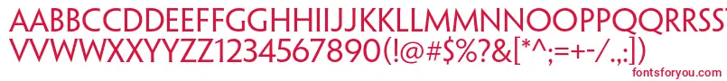 フォントPenumbraflarestdRegular – 白い背景に赤い文字