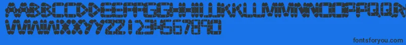 Tabla Font – Black Fonts on Blue Background