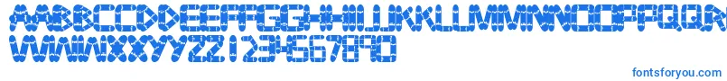 Tabla Font – Blue Fonts on White Background