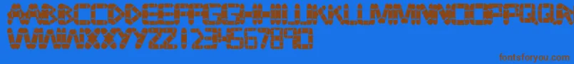 Tabla Font – Brown Fonts on Blue Background