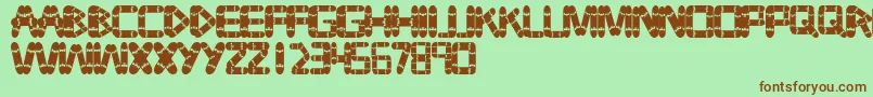 Tabla Font – Brown Fonts on Green Background