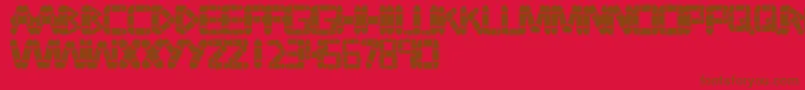 Tabla-Schriftart – Braune Schriften auf rotem Hintergrund