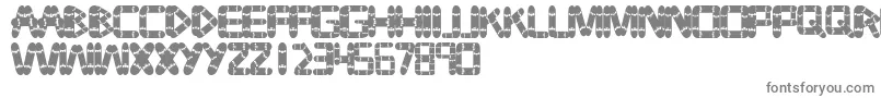 Tabla-Schriftart – Graue Schriften auf weißem Hintergrund