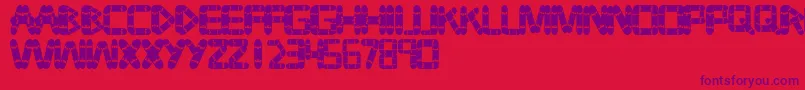 Tabla Font – Purple Fonts on Red Background