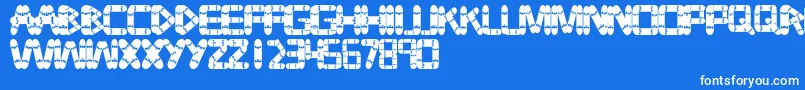 Tabla Font – White Fonts on Blue Background