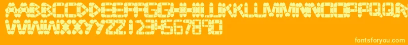 Tabla Font – Yellow Fonts on Orange Background