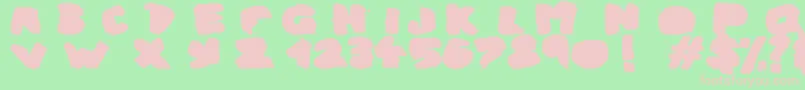 Lisätietoja UrbanGhost-fontista UrbanGhost-fontti – vaaleanpunaiset fontit vihreällä taustalla