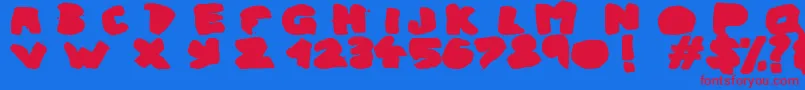 UrbanGhost Font – Red Fonts on Blue Background