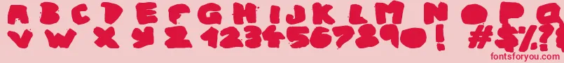 UrbanGhost Font – Red Fonts on Pink Background