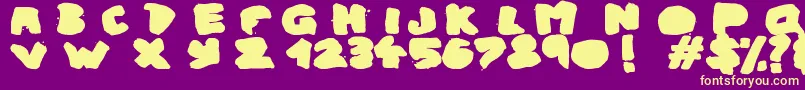 UrbanGhost Font – Yellow Fonts on Purple Background