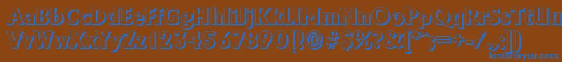 AdelonshadowXboldRegular-fontti – siniset fontit ruskealla taustalla