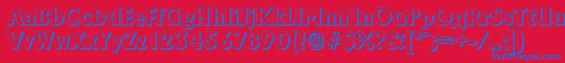 フォントAdelonshadowXboldRegular – 赤い背景に青い文字