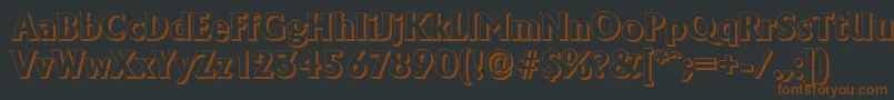 AdelonshadowXboldRegular-fontti – ruskeat fontit mustalla taustalla
