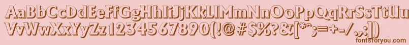 Шрифт AdelonshadowXboldRegular – коричневые шрифты на розовом фоне