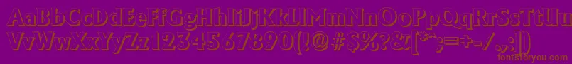フォントAdelonshadowXboldRegular – 紫色の背景に茶色のフォント