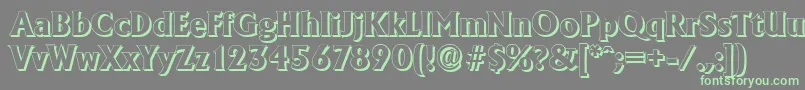 Шрифт AdelonshadowXboldRegular – зелёные шрифты на сером фоне