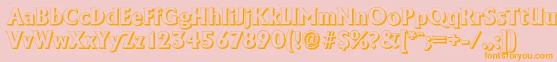 AdelonshadowXboldRegular Font – Orange Fonts on Pink Background