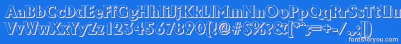 フォントAdelonshadowXboldRegular – ピンクの文字、青い背景