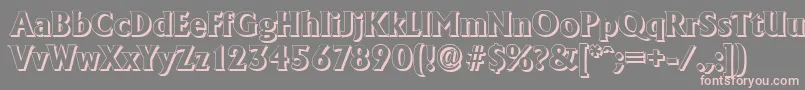 フォントAdelonshadowXboldRegular – 灰色の背景にピンクのフォント