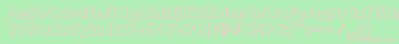 AdelonshadowXboldRegular-fontti – vaaleanpunaiset fontit vihreällä taustalla