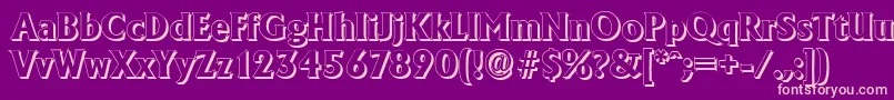 フォントAdelonshadowXboldRegular – 紫の背景にピンクのフォント