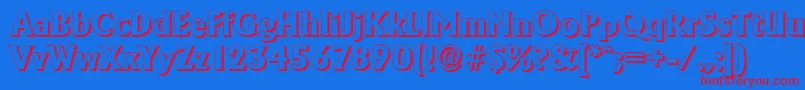 AdelonshadowXboldRegular Font – Red Fonts on Blue Background