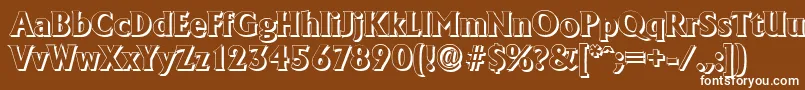 Шрифт AdelonshadowXboldRegular – белые шрифты на коричневом фоне