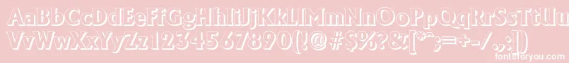 AdelonshadowXboldRegular-fontti – valkoiset fontit vaaleanpunaisella taustalla