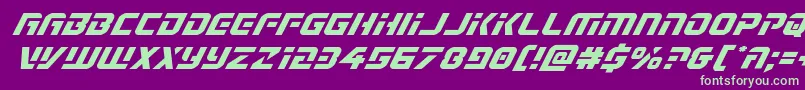 Legiosabinaexpandital Font – Green Fonts on Purple Background