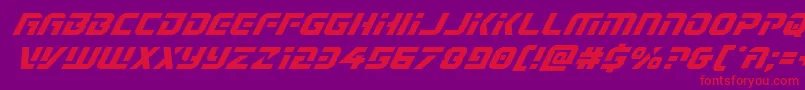 Legiosabinaexpandital Font – Red Fonts on Purple Background