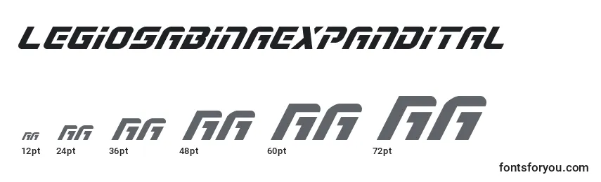 Legiosabinaexpandital Font Sizes