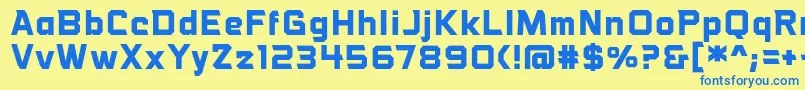 Więcej informacji o czcionce VoiceactivatedbbBold Czcionka VoiceactivatedbbBold – niebieskie czcionki na żółtym tle