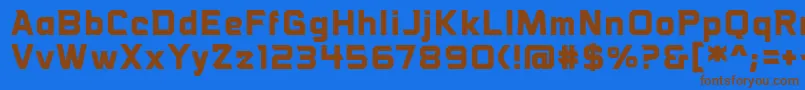 VoiceactivatedbbBold Font – Brown Fonts on Blue Background