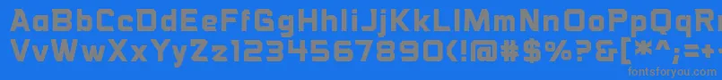 フォントVoiceactivatedbbBold – 青い背景に灰色の文字