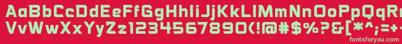 VoiceactivatedbbBold Font – Green Fonts on Red Background