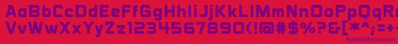 VoiceactivatedbbBold Font – Purple Fonts on Red Background