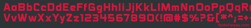 VoiceactivatedbbBold Font – Red Fonts on Black Background