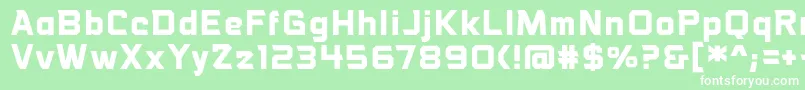 VoiceactivatedbbBold Font – White Fonts on Green Background