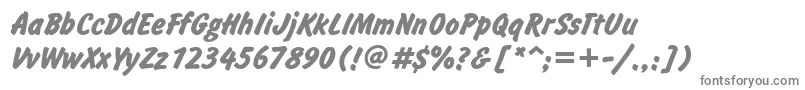 InformCyrBold-fontti – harmaat kirjasimet valkoisella taustalla
