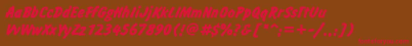 InformCyrBold Font – Red Fonts on Brown Background