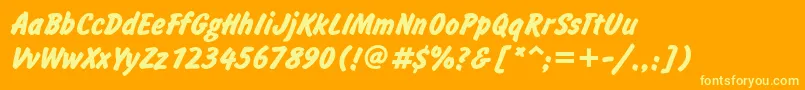 More about InformCyrBold Font InformCyrBold Font – Yellow Fonts on Orange Background