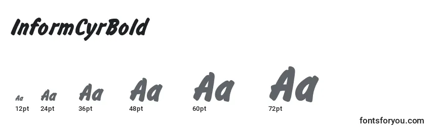 Größen der Schriftart InformCyrBold