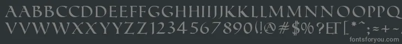RomanSd Font – Gray Fonts on Black Background